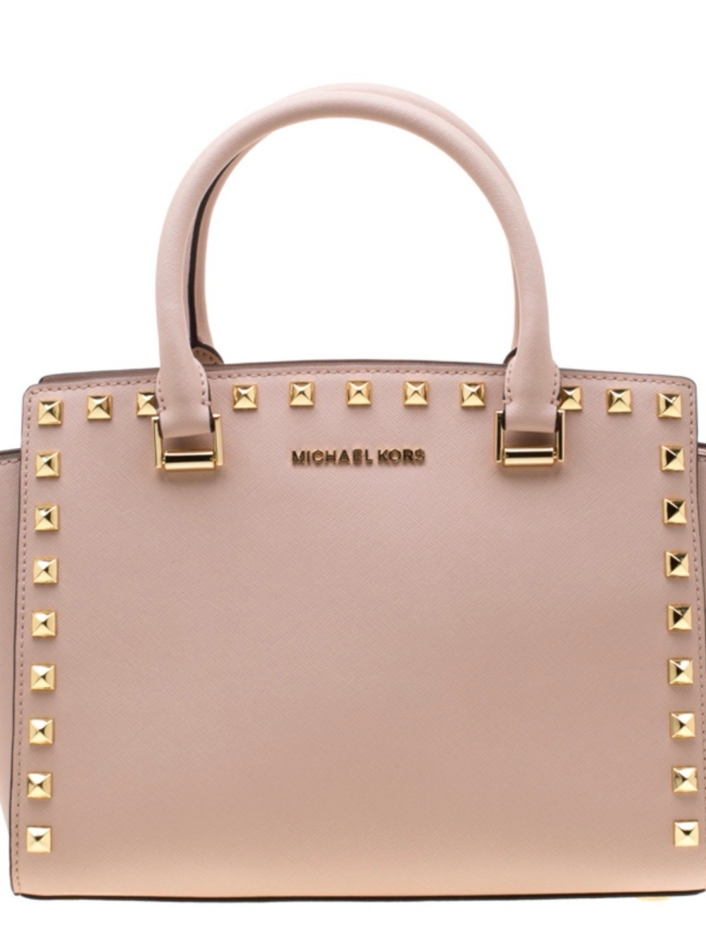 Michael Kors Blush Pink Studded Top-Handle Satchel